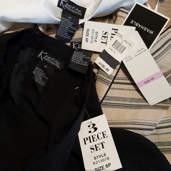 NWT. K Petite 3 Pc. Suit. Pants, Top, Jacket. 6P - Picture 8 of 8